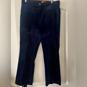 Loft Navy Blue velvet pants